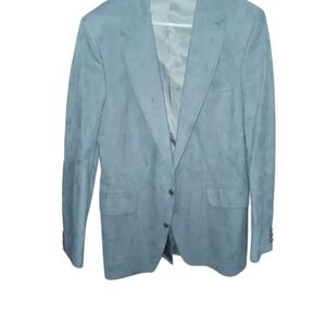 Meeting Street Men's Vintage Blue‎ Faux Suede Blazer Jacket M 42R EUC